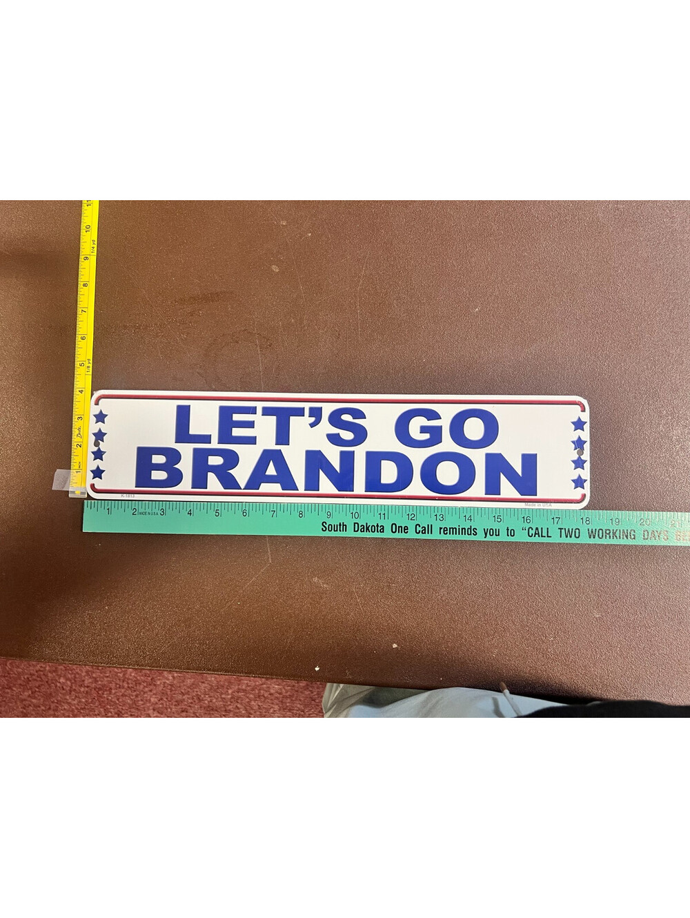 Let's Go Brandon 4x18 Aluminum Metal Sign Patriotic Political Wall Decor